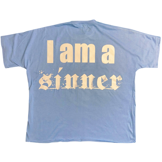 Sometimes I Sin Blue Boxy Tee