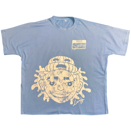 Sometimes I Sin Blue Boxy Tee