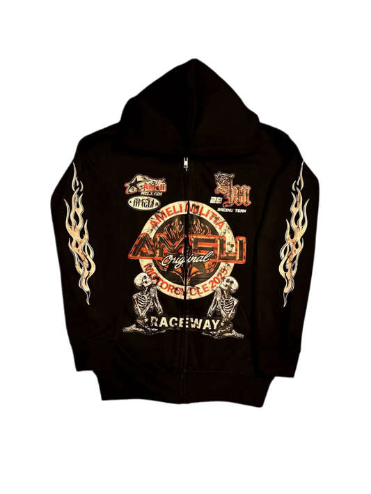Ameli “Raceway” Zip-Up Hoodie