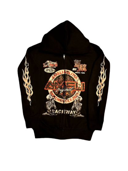 Ameli “Raceway” Zip-Up Hoodie