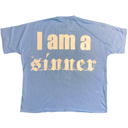 Sometimes I Sin Blue Boxy Tee